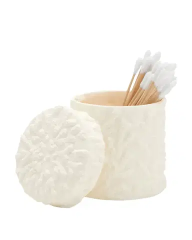 Pigeon & Poodle Alanya Large Round Canister, White | Thumbnail 1