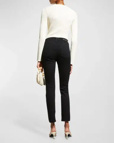 AG Jeans Mari High-Rise Slim Straight Jeans | Thumbnail 4