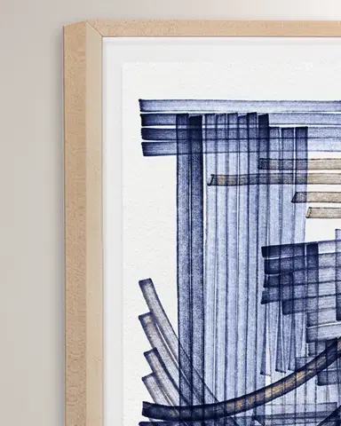 Grand Image Home "Blue Weave 3" Digital Art Print by Victoria Neiman | Thumbnail 2