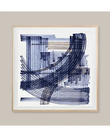 Grand Image Home "Blue Weave 3" Digital Art Print by Victoria Neiman | Thumbnail 3