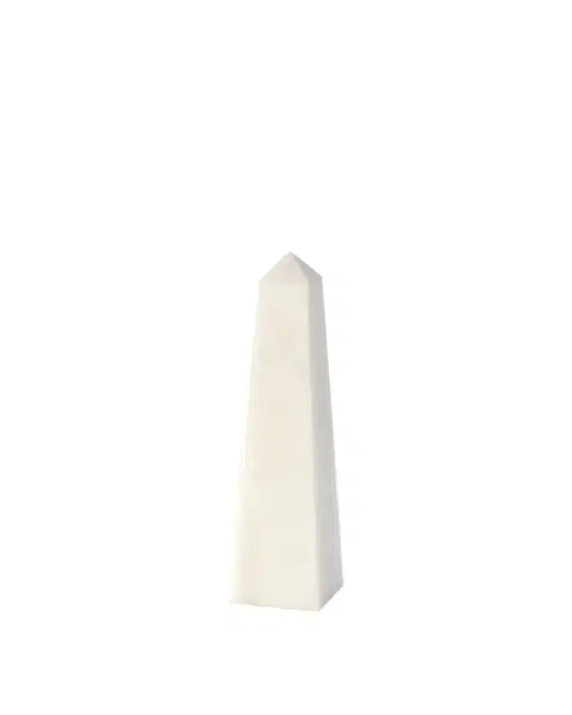 Medium White Alabaster Obelisque