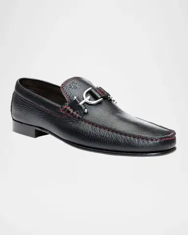 Donald Pliner Men's Dacio Contrast-Stitch Loafers | Thumbnail 2 Donald Pliner Men's Dacio Contrast-Stitch Loafers | Thumbnail 2