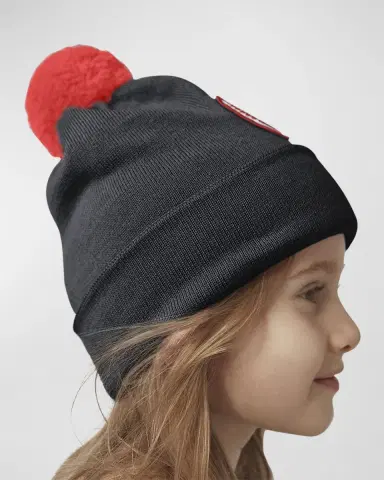 Canada Goose Kid's Logo Patch Pompom Hat | Thumbnail 2