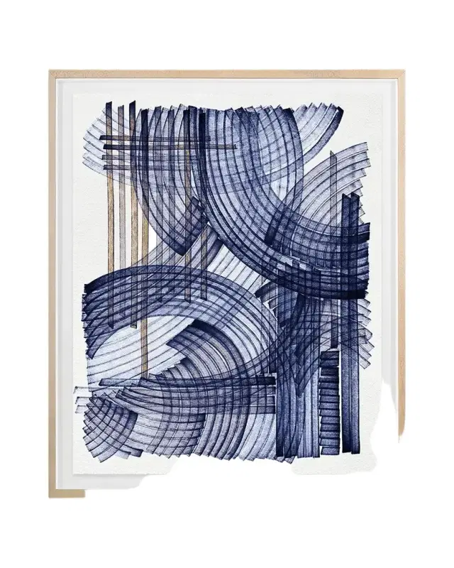Grand Image Home "Blue Weave 2" Digital Art Print by Victoria Neiman
