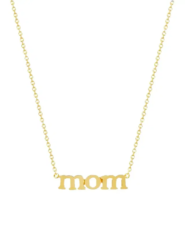18k Mom Pendant Necklace