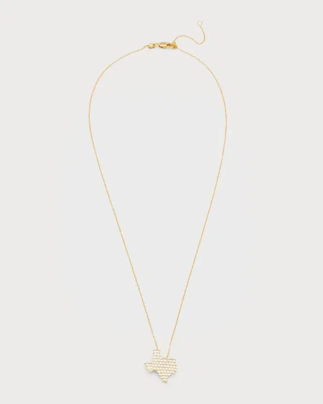 18k White Gold Diamond Texas Necklace