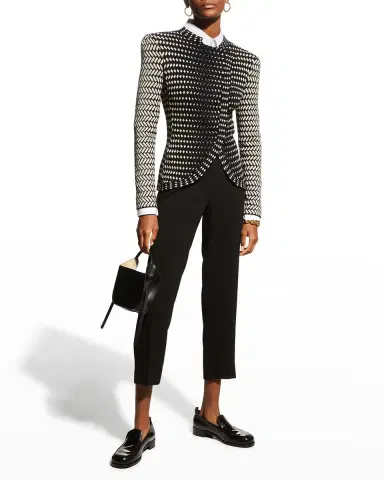 Emporio Armani Knit Jacket w/ Asymmetrical Overlap | Thumbnail 2 Emporio Armani Knit Jacket w/ Asymmetrical Overlap | Thumbnail 2