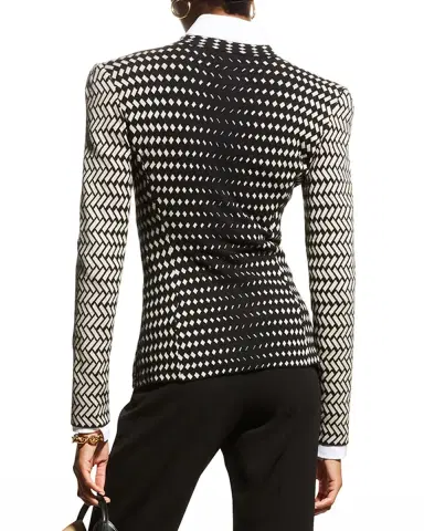 Emporio Armani Knit Jacket w/ Asymmetrical Overlap | Thumbnail 3 Emporio Armani Knit Jacket w/ Asymmetrical Overlap | Thumbnail 3