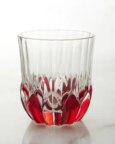 Neiman Marcus Red Double-Old Fashioned Glasses, Set of 4 | Thumbnail 1