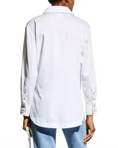 Finley Solid Cotton Lawn Boyfriend Shirt | Thumbnail 3 Finley Solid Cotton Lawn Boyfriend Shirt | Thumbnail 3