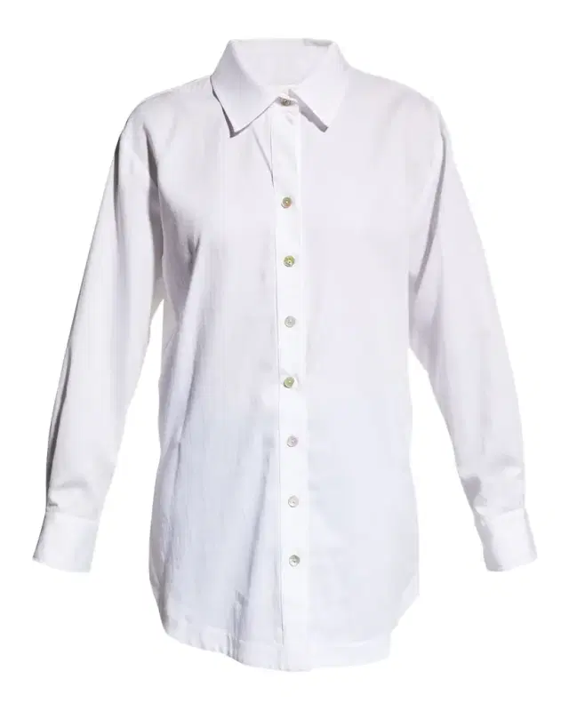 Finley Solid Cotton Lawn Boyfriend Shirt