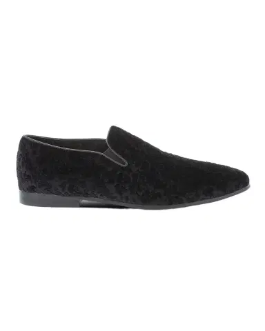 Robert Graham Men's Sonoma Floral Skull-Embossed Velvet Loafers | Thumbnail 1