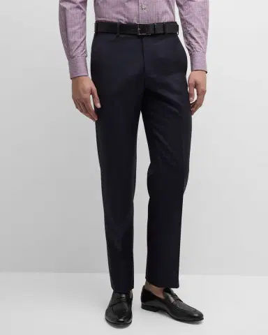 ZANELLA Men's Devon Wool Serge Trousers | Thumbnail 3 ZANELLA Men's Devon Wool Serge Trousers | Thumbnail 3
