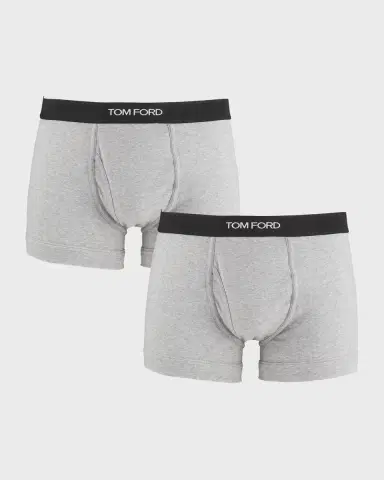 Tom Ford Men's 2-Pack Solid Jersey Boxer Briefs | Thumbnail 2
