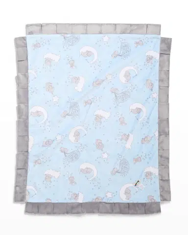Boogie Baby Applique Baby Blanket with Contrast Trim | Thumbnail 1