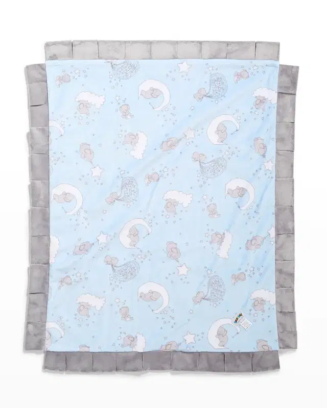 Applique Baby Blanket with Contrast Trim