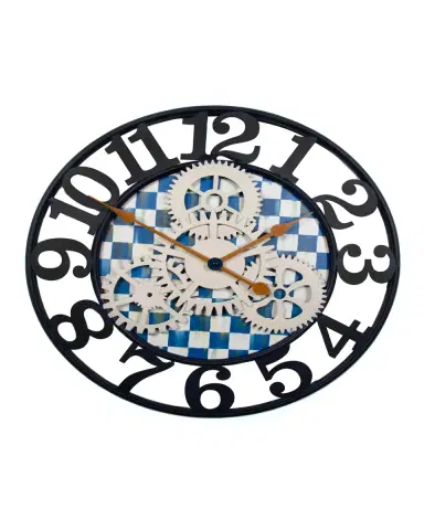 MacKenzie-Childs Royal Check Small Farmhouse Wall Clock | Thumbnail 2