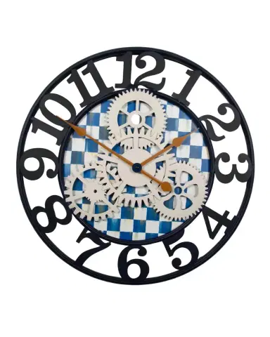 MacKenzie-Childs Royal Check Small Farmhouse Wall Clock | Thumbnail 1