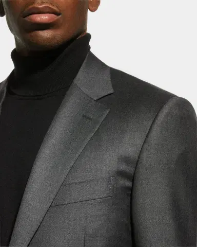 Canali Men's Solid Wool Suit | Thumbnail 4