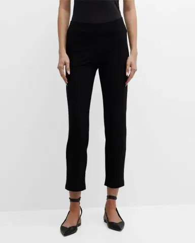 Eileen Fisher Washable Stretch Crepe Slim Ankle Pants | Thumbnail 2