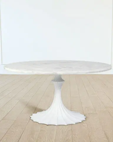 William D Scott for Global Views 48" Marble Top Dining Table | Thumbnail 2