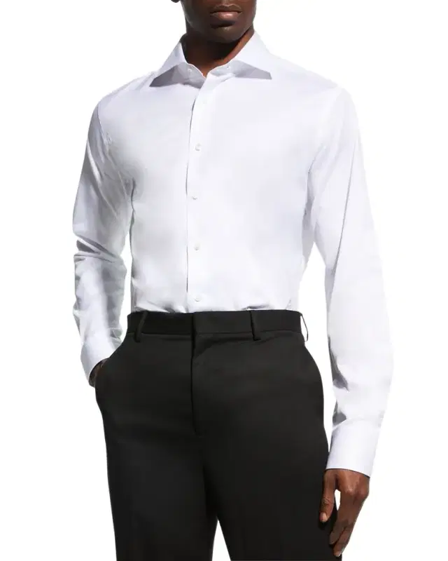 Men 's Solid Twill Dress Shirt Men 's Solid Twill Dress Shirt