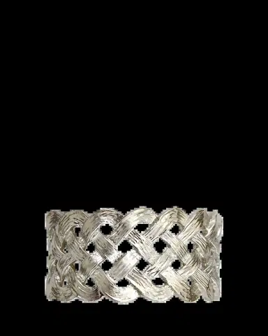 L'Objet Platinum Braid Napkin Rings Jewels, Set of 4 | Thumbnail 2 L'Objet Platinum Braid Napkin Rings Jewels, Set of 4 | Thumbnail 2