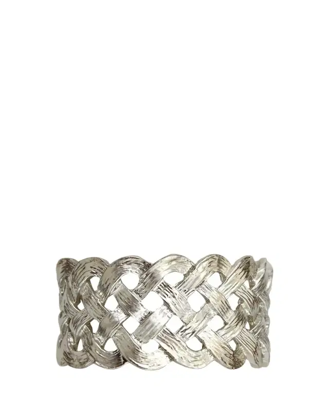 L'Objet Platinum Braid Napkin Rings Jewels, Set of 4