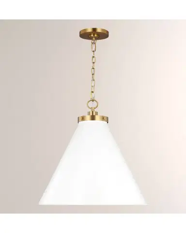 Visual Comfort Studio Wellfleet Large Cone Pendant By Chapman & Myers | Thumbnail 2