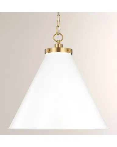 Visual Comfort Studio Wellfleet Large Cone Pendant By Chapman & Myers | Thumbnail 3