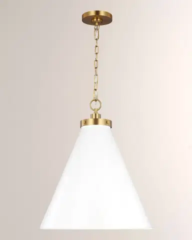 Visual Comfort Studio Wellfleet Large Cone Pendant By Chapman & Myers | Thumbnail 4