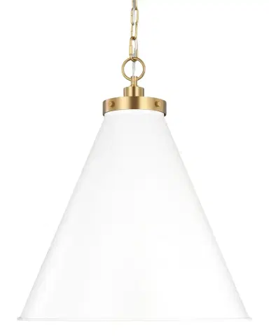 Visual Comfort Studio Wellfleet Large Cone Pendant By Chapman & Myers | Thumbnail 1