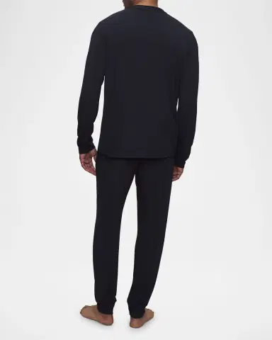 Eberjey Men's Henry Long-Sleeve Pajama Set | Thumbnail 2