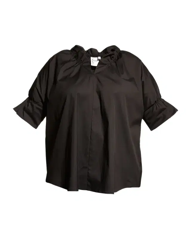Finley Plus Size Crosby Solid Ruffle Shirt