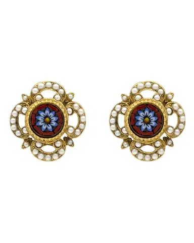 Ben-Amun 24k Gold-Plated Clip-On Earrings with Pearls | Thumbnail 1