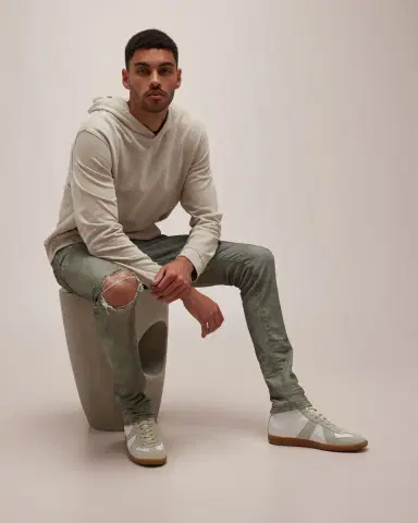 PURPLE Men's P001 Light Dirty Wax Skinny Jeans | Thumbnail 4 PURPLE Men's P001 Light Dirty Wax Skinny Jeans | Thumbnail 4