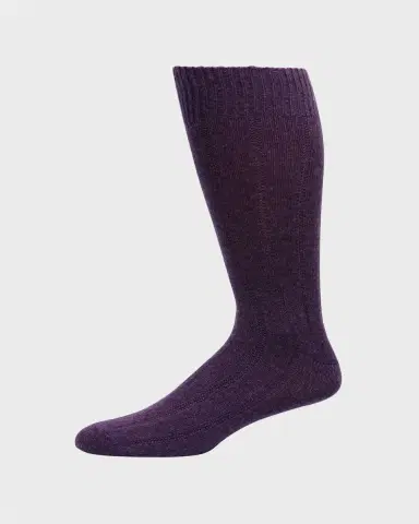 Neiman Marcus Men's Rib Cashmere Crew Socks | Thumbnail 3 Neiman Marcus Men's Rib Cashmere Crew Socks | Thumbnail 3