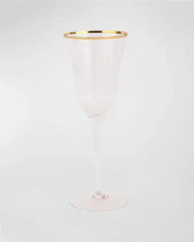 Vietri Natalia Gold Rim Champagne Flute | Thumbnail 2