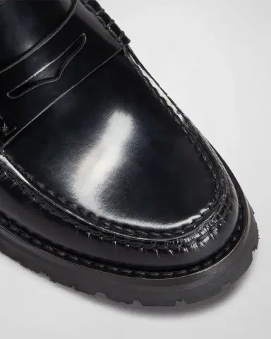 Saint Laurent Le Loafer Monogram Leather Penny Slippers | Thumbnail 3