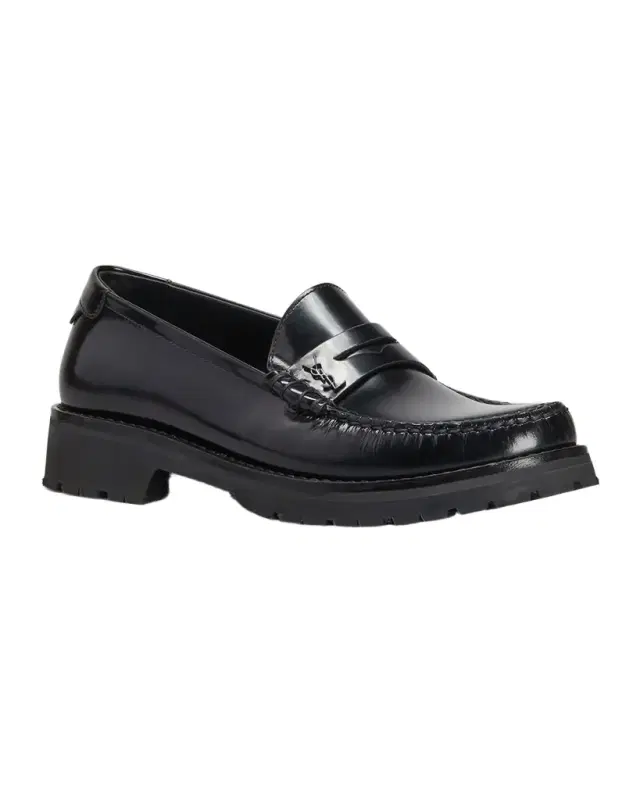 Saint Laurent Le Loafer Monogram Leather Penny Slippers