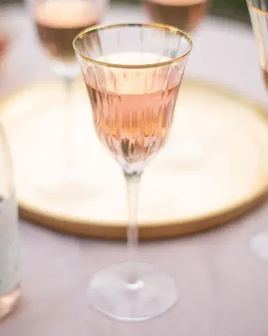 Vietri Natalia Gold Rim Water Glass | Thumbnail 2