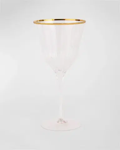 Vietri Natalia Gold Rim Water Glass | Thumbnail 3