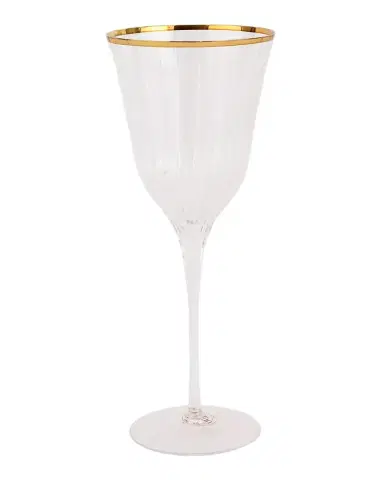 Vietri Natalia Gold Rim Water Glass | Thumbnail 1