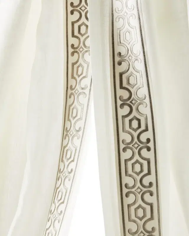 Two Andes Natural Curtains, 96"L