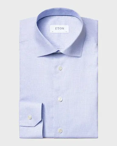 Eton Men's Contemporary Check Dress Shirt | Thumbnail 2 Eton Men's Contemporary Check Dress Shirt | Thumbnail 2