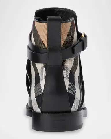 Burberry Pryle Equestrian Check Ankle Booties | Thumbnail 4 Burberry Pryle Equestrian Check Ankle Booties | Thumbnail 4