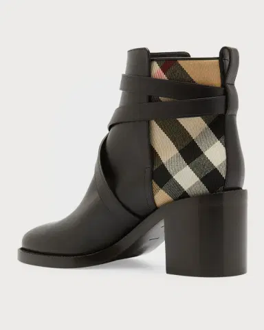 Burberry Pryle Equestrian Horse Check Ankle Booties | Thumbnail 4 Burberry Pryle Equestrian Horse Check Ankle Booties | Thumbnail 4