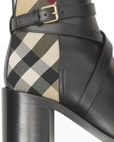 Burberry Pryle Equestrian Horse Check Ankle Booties | Thumbnail 7 Burberry Pryle Equestrian Horse Check Ankle Booties | Thumbnail 7