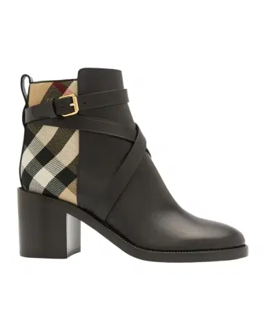 Burberry Pryle Equestrian Horse Check Ankle Booties | Thumbnail 1 Burberry Pryle Equestrian Horse Check Ankle Booties | Thumbnail 1