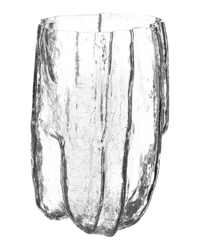 Kosta Boda Crackle Tall Crystal Vase